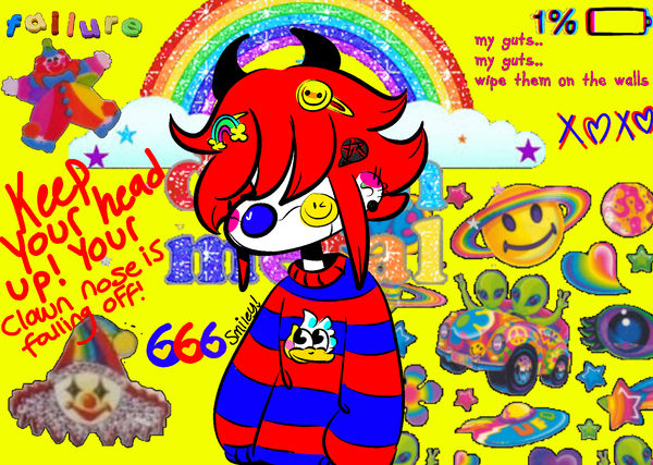 Modern digital clowncore art